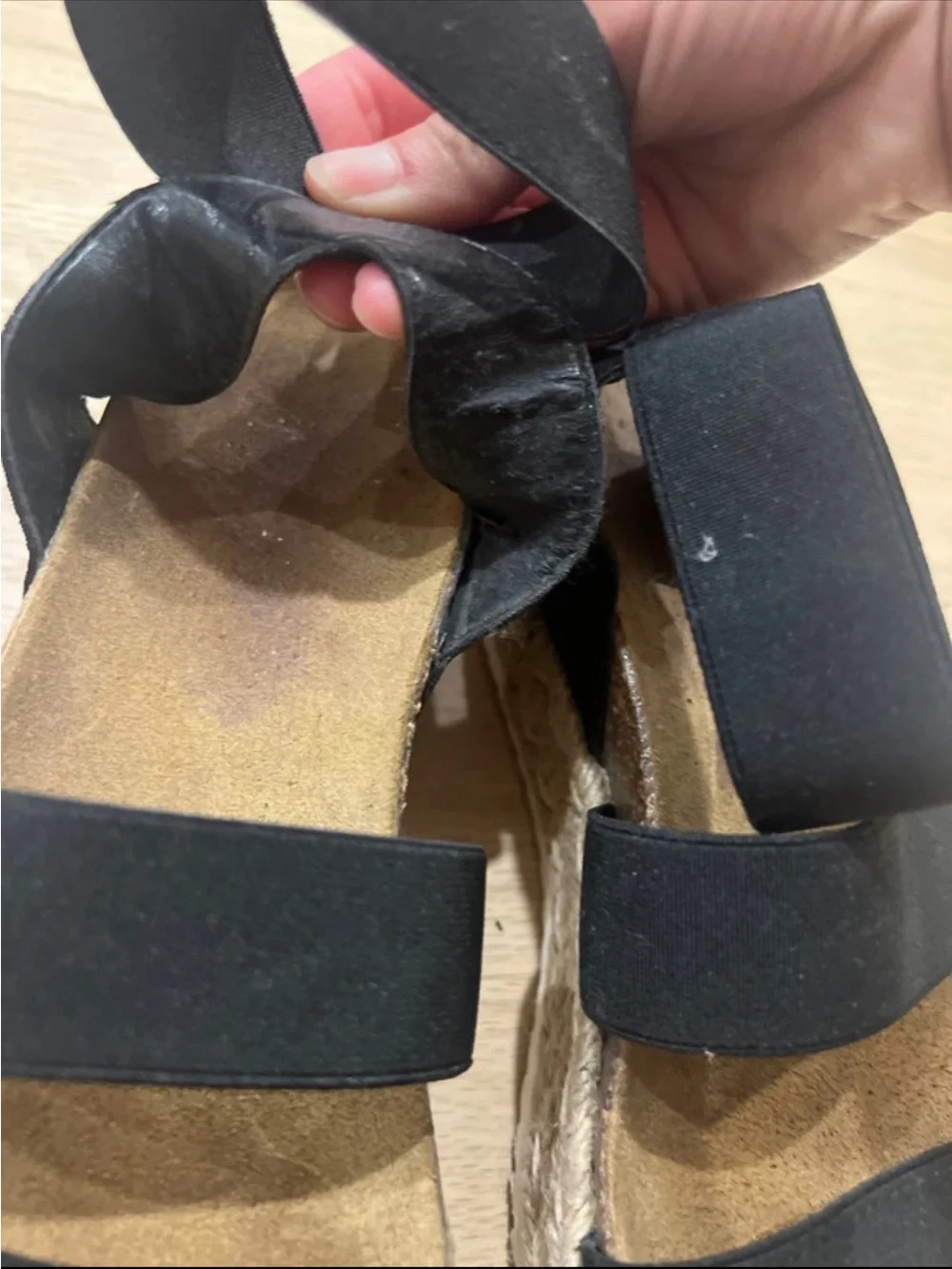 Steve Madden Black Espadrille Platform Sandals